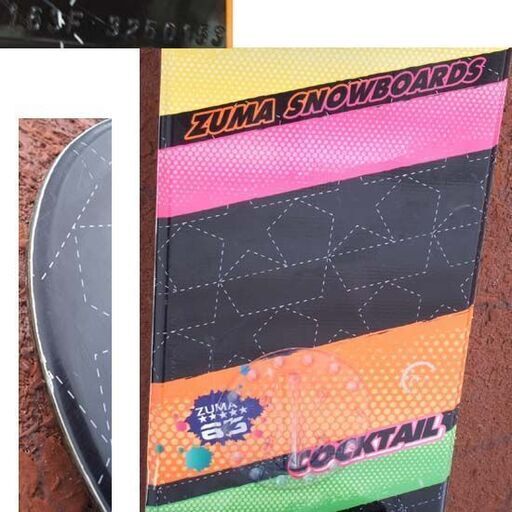 163cm スノーボード 2点セット バートンケース付 ・板 ZUMA COCKTAIL