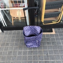 【値下げ】買い物キャリーバッグ ブルー ショッピングカート