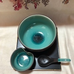 【ネット決済】陶器の器、小鉢、匙、小膳　5セット