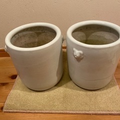 昭和レトロ　火鉢　水鉢　陶器