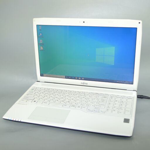 白 ノートパソコン 新品SSD 15.6型 富士通 AH42/M Pentium 4GB DVDRW 無線LAN Wi-Fi Bluetooth webカメラ Windows10 Office
