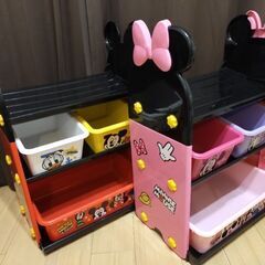 【ネット決済】ミッキー・ミニー　トイステーション　おもちゃ収納