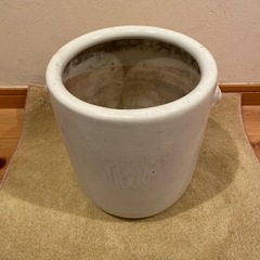 ④昭和レトロ　火鉢　水鉢　陶器製