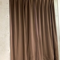 【遮光】ブラウンカーテン（ロング）　2枚×2セット