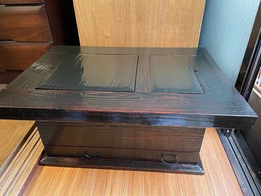 座卓式　炭火鉢　（補修、リメイク済み）