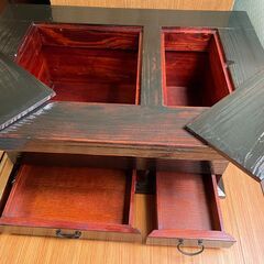 座卓式　炭火鉢　（補修、リメイク済み） 座卓式 炭火鉢 （補修、リメイク済み）