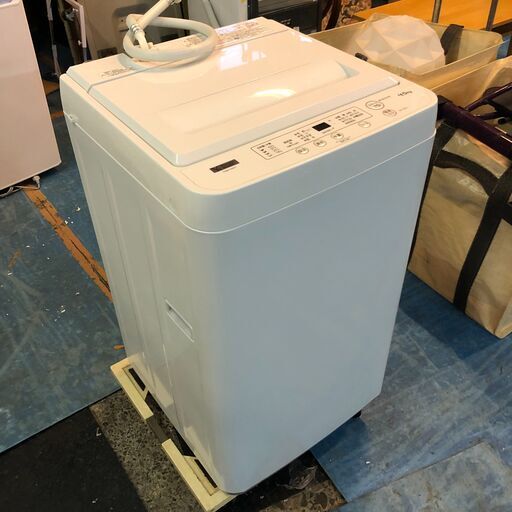 【成約済】【高年式】tt　2020年　YAMADA　全自動電気洗濯機　4.5kg　風乾燥　取説付き　ホワイト　YWM-T45H1