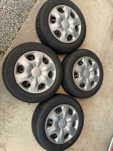 ホンダフィットなど】175/65R14 サマータイヤ 純正ホイールキャップ付 