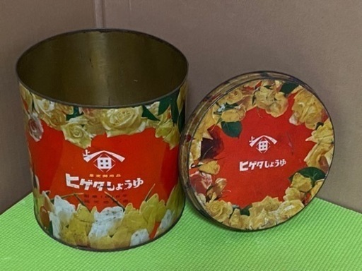 激レア‼️ ヒゲタしょうゆ　レトロ缶(フタ付き)