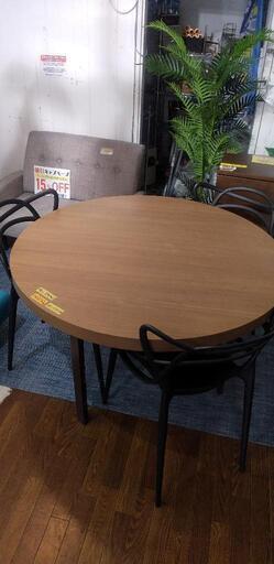 丸テーブルと椅子4点セット40501