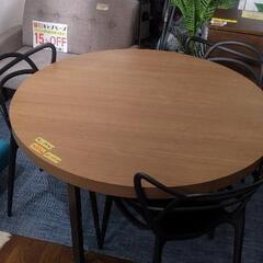 丸テーブルと椅子4点セット40501