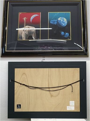 引取限定　シムシメール マイホームトゥⅠ　1659/5000　サイン入り　W 90×H 65cm 　保証書付　シルクスクリーン 版画　MY HOME TOO,Ⅰ　アートギャラリー