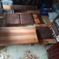 ☆天然木 ローテーブル&チェアー