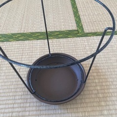 【ネット決済】ワイヤープランタースタンド、鉢受け皿セット