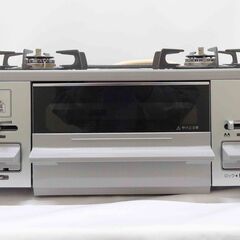 売約済【恵庭】ノーリツ　ガスコンロ　NG60SVL　2016年製　2口コンロ　片面焼きグリル　グレー　シンプル　中古品　PayPay支払いOK