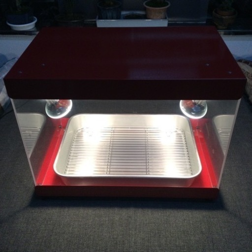 中古　保温庫　FS-100　幅45　　奥行29　　高さ35　 （ｃｍ）　フードショーケース　レフランプ　タイジ　保温ケース　ホットショーケース