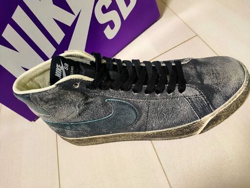 ナイキ　新品未使用 27.5cm　SB ブレザ ミッド プレミアム メンズ スケートボード シューズ SB Blazer Mid Premium Faded Black Distressed DA1839-001