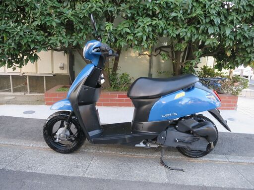 スズキ　レッツ(現行型)　中古実動美車　バッテリー新品交換済み　オイル交換後渡し　前輪新品同様バリ山タイヤ　ナンバー登録書類有 スズキ レッツ(現行型) 中古実動美車 バッテリー新品交換済み オイル交換後