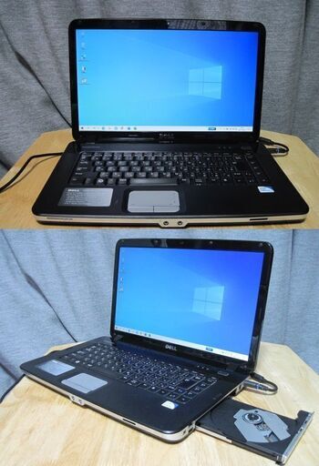 SSD換装済み！！訳ありDELL1015　15.6インチ　Win10Pro64bit/CPU/Celeron/T3500/2.10GHz /4G/新品ＳＳＤ240Ｇ/office2019/Webカメラ/天板 傷有り