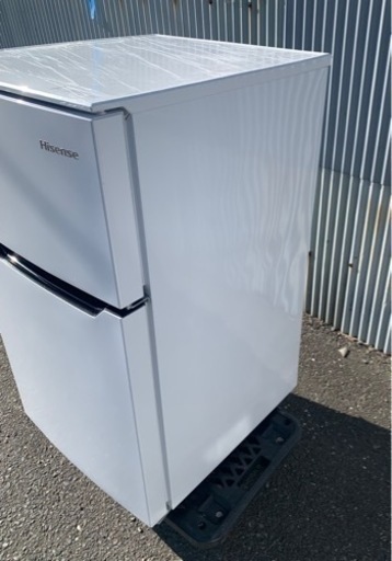 【美品】2021年製 Hisense ノンフロン冷凍冷蔵庫 HR-B95A 93L ホワイト