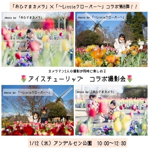 1 12 アンデルセン公園 アイスチューリップコラボ撮影会 Littleクローバ 船橋の育児のイベント参加者募集 無料掲載の掲示板 ジモティー