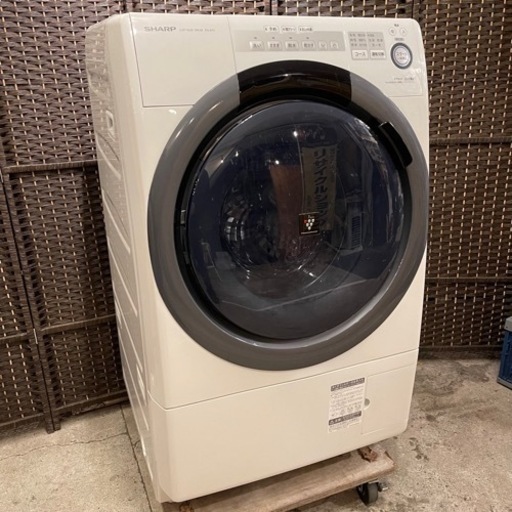 超美品の 2018年製 ES-S7C-WL ドラム式洗濯機 シャープ i▽SHARP - 洗濯機