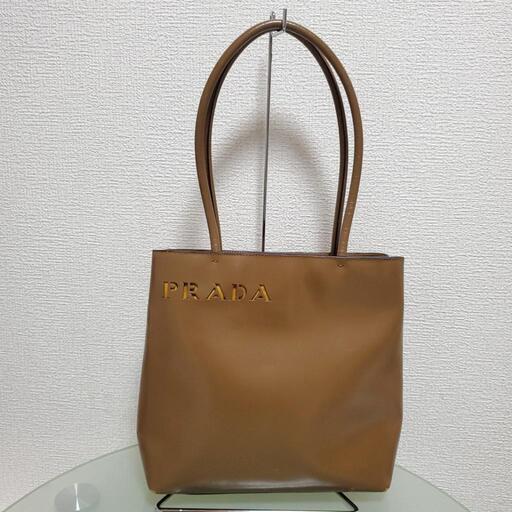 PRADA プラダ レザー ハンドバッグ トートバッグ ブラウン 肩掛け