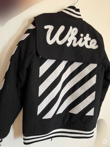 2015AW OFF-WHITE オフホワイト バックバイアス刺繍 スタジャン