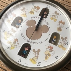 ミッキーマウスの掛け時計