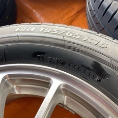 🌈195/65R15 8分山ラジアルタイヤ&アルミセット