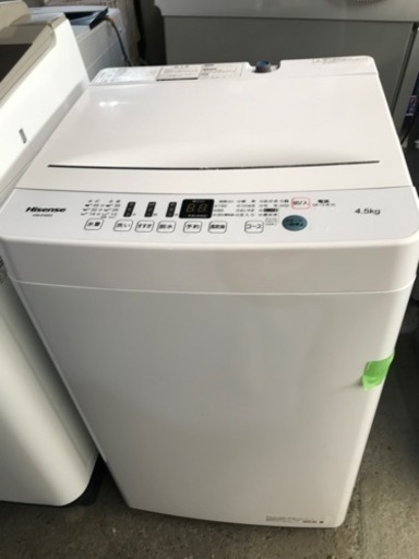 取引場所　南観音　2201-002   ②    Hisense   HW-E4503   全自動電気洗濯機　4.5kg  2021年製