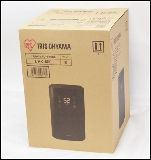 未使用 アイリスオーヤマ UHK-500 上給水ハイブリッド 加湿器 ブラック