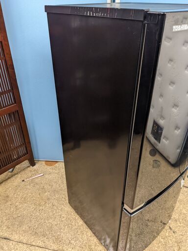 (売約済み)TOSHIBA 2018年製 2ドア冷蔵庫 GR-M15BS(K) 153L 一人暮らしにぴったりサイズ！ 脱臭フィルター搭載 耐熱天板