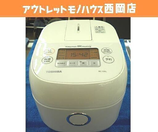 東芝 TOSHIBA 2018年製 3合炊き IH炊飯器 RC-5XL 炊飯ジャー 白 西岡店