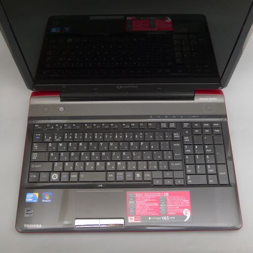 新品高速SSD 赤色 ノートパソコン 15.6型 TOSHIBA 東芝 V65/87M 良品 ...