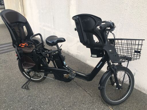 地域限定送料無料　ギュットアニーズ　子供乗せ　13,2AH　黒　神戸　電動自転車 地域限定送料無料 パナソニック ギュットアニーズ 三人乗り 子供