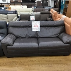 KM-14【ご来店頂ける方限定】本革　2.5シーターソファ　ブラウン