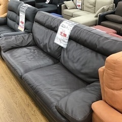 KM-14【ご来店頂ける方限定】本革　2.5シーターソファ　ブラウン