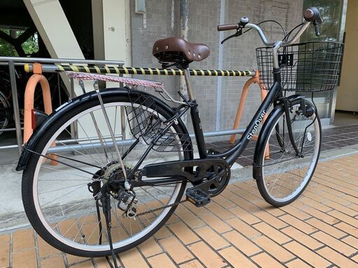 外装6段ギア LEDオートライト ママチャリ 中古自転車 202316