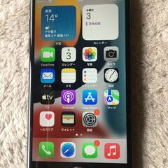 【ネット決済・配送可】iphone７ black ３２GB バッ...