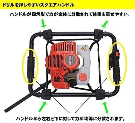 配送可 展示品 新品 超ハイパワー 最強クラス 70cc超え エンジン式穴