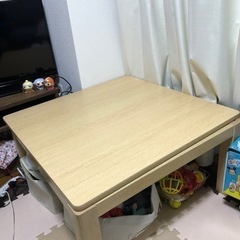 【取引き中】ローテーブル　こたつ対応　掛布団付き　ニトリ　テーブル　机