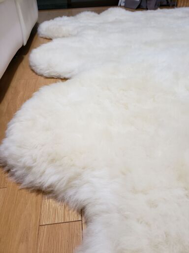 天然 ムートン ラグ(絨毯)ニュージーランド産羊毛皮100% サイズ210