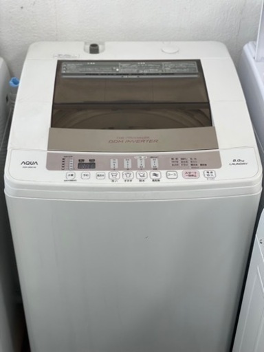 送料・設置込み　洗濯機　8kg AQUA 2016年