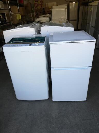 【送料・設置無料】⭐ハイアール洗濯機5.5kg＋アイリスオーヤマ冷蔵庫90Lご来店大歓迎⭐JWJ93