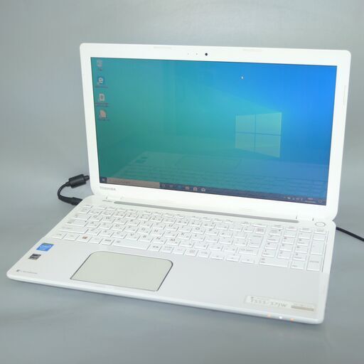 中古美品 ホワイト ノートパソコン 新品SSD 15.6型 東芝 T553/37JW Celeron 4GB Blu-ray 無線 Wi-Fi Bluetooth カメラ Win10 Office