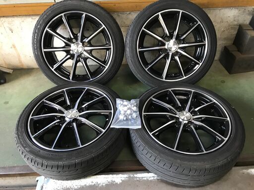★ダイハツ軽乗用車に！ツライチ15インチアルミホイール（やや引っ張り気味中古タイヤ付き）・無傷！