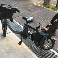 地域限定送料無料　パナソニック　ギュットアニーズ　三人乗り　20AH　子供乗せ　スゥープグレー　ビッケ　パスバビー　神戸市　電動自転車