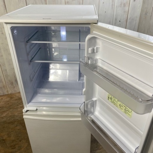 【3/6終】SHARP ノンフロン 冷凍冷蔵庫 SJ-D14C 2017年製 2ドア 137L ホワイト 冷蔵庫 シャープ 菊倉NS