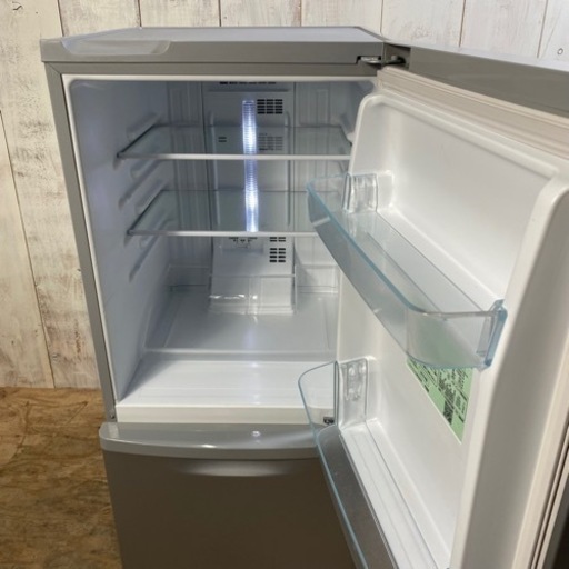 ※Panasonic ノンフロン 冷凍冷蔵庫 NR-B149W 2016年製 2ドア 138L シルバー 冷蔵庫 パナソニック 菊倉NS
